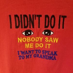 Boys T-Shirt Grandma Joke Size XL